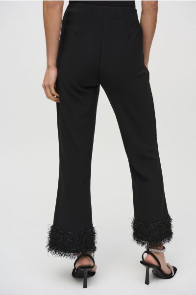 Joseph Ribkoff Black Flared Pull-on Pants Style 244193