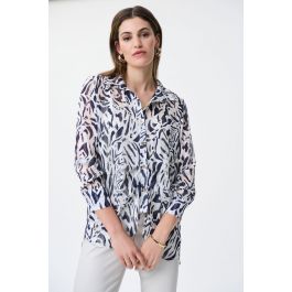 Joseph Ribkoff Navy/White Blouse Style 231025