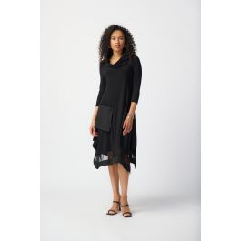 Joseph Ribkoff Black Handkerchief Dress Style 241206