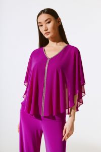 Joseph Ribkoff Empress Chiffon Poncho Top Style 243707