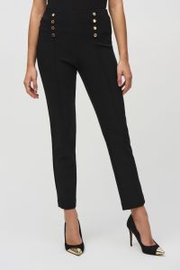 Joseph Ribkoff Black Slim Fit Pull-On Pants Style 244006