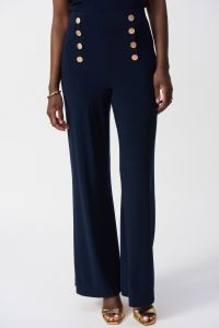 Joseph Ribkoff Midnight Blue Wide-Leg Pull-On Pants Style 251028