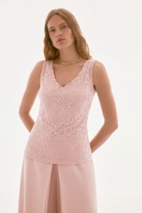 Joseph Ribkoff Quartz Stretch Lace V-Neck Camisole Style 251760