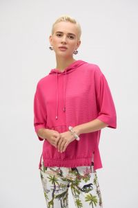 Joseph Ribkoff Geranium Hooded Boxy Top Style 252116