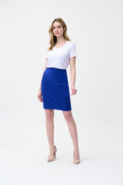 Joseph Ribkoff Blue Oasis Stretch Waist Skirt Style 153071
