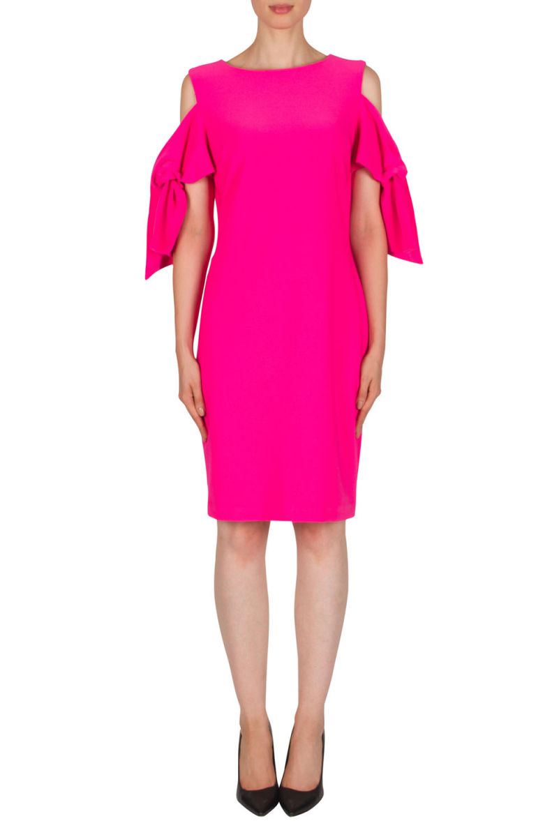 Joseph Ribkoff Neon Pink Dress Style 181049