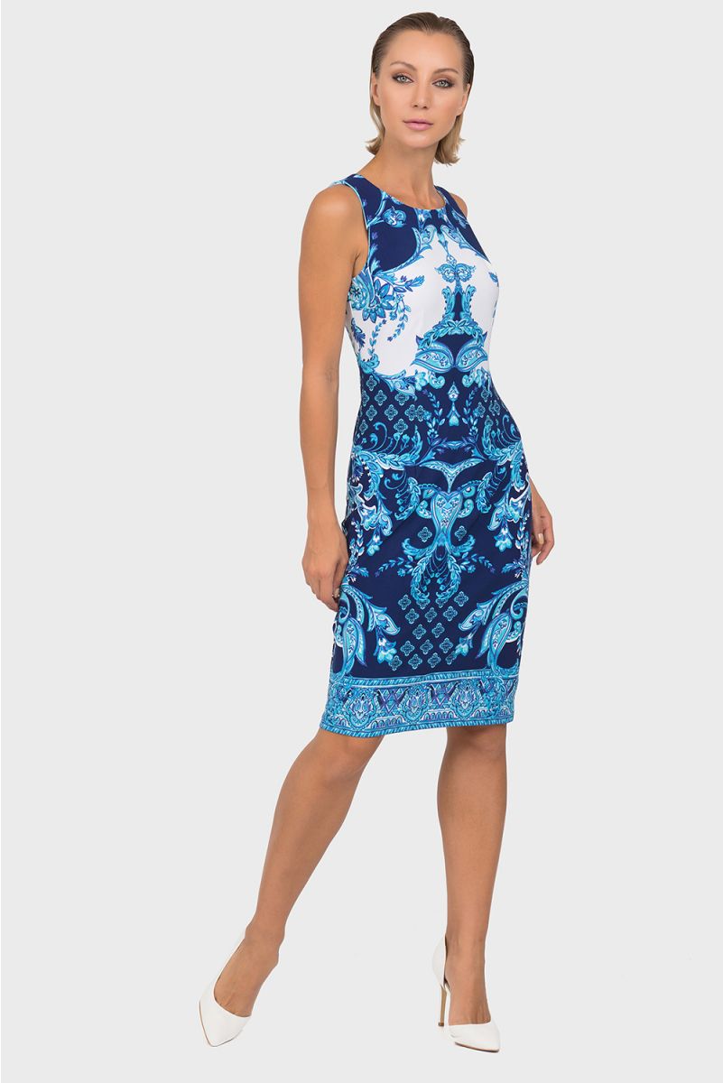 Joseph Ribkoff Blue/Multi Dress Style 192677