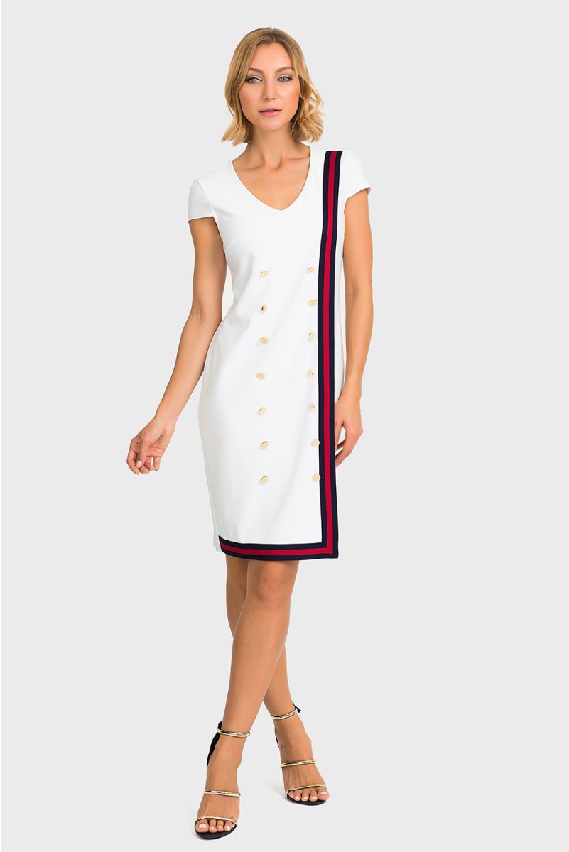 Joseph Ribkoff White Dress Style 193006
