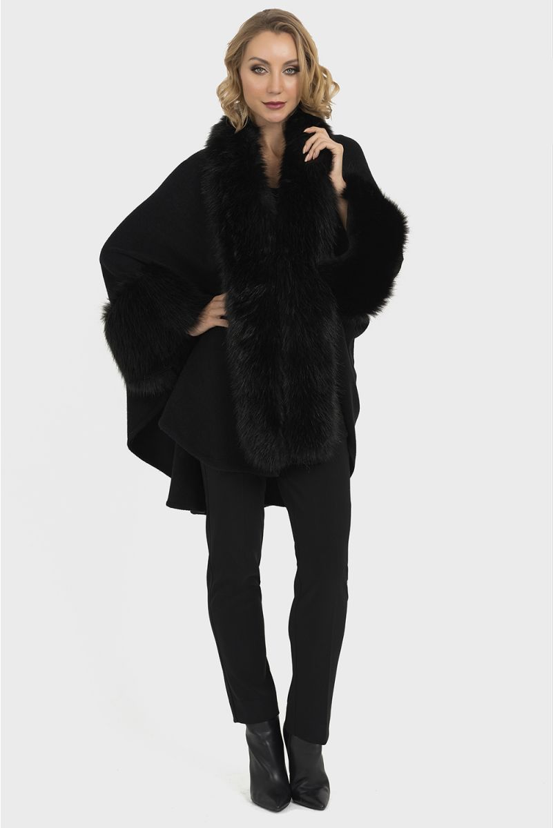 Joseph Ribkoff Black Fur Coat Style 193879
