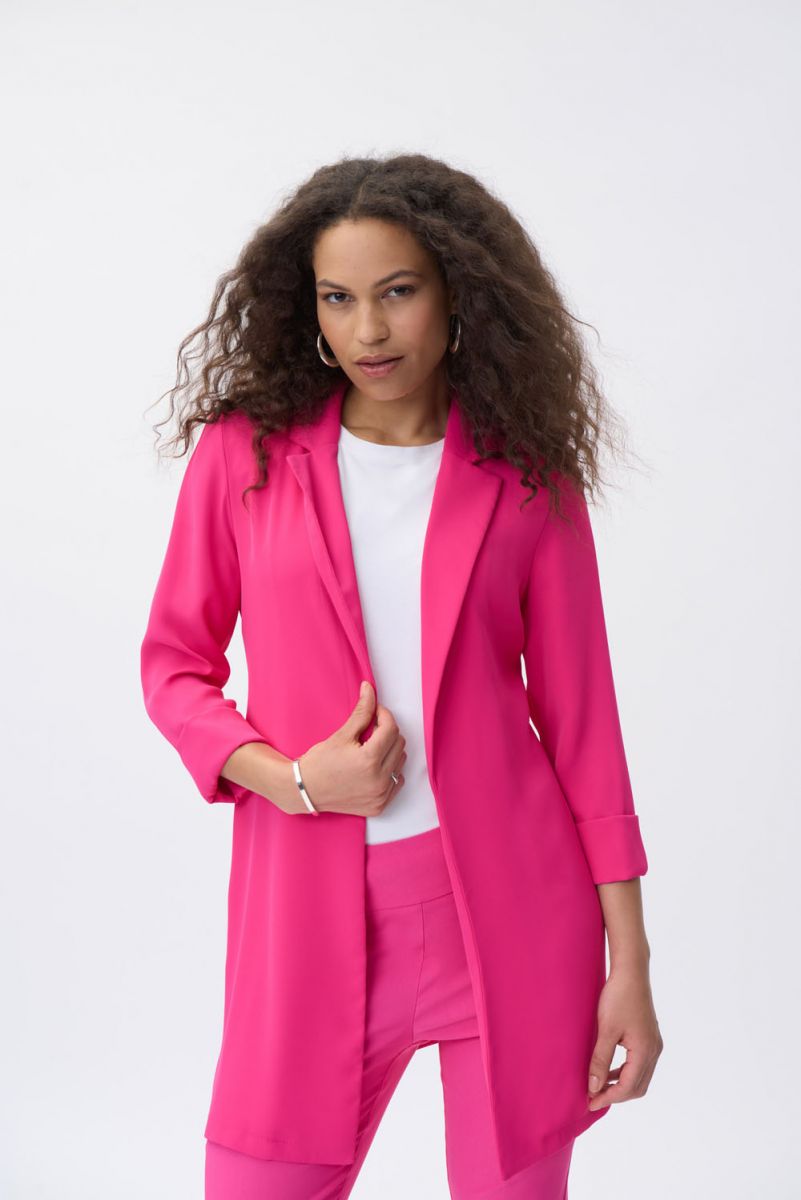 Joseph Ribkoff Dazzle Pink Oversized Blazer Style 211361