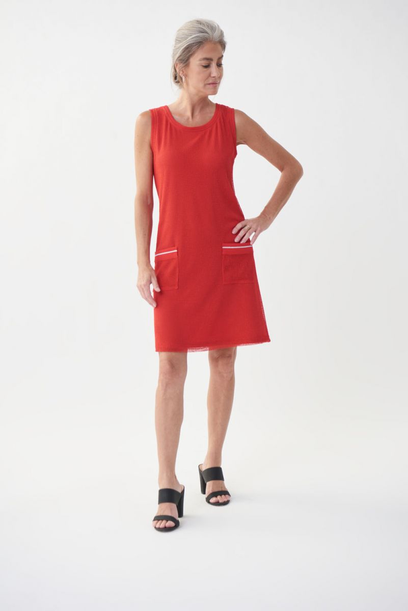 Joseph Ribkoff Lacquer Red Dress Style 222163