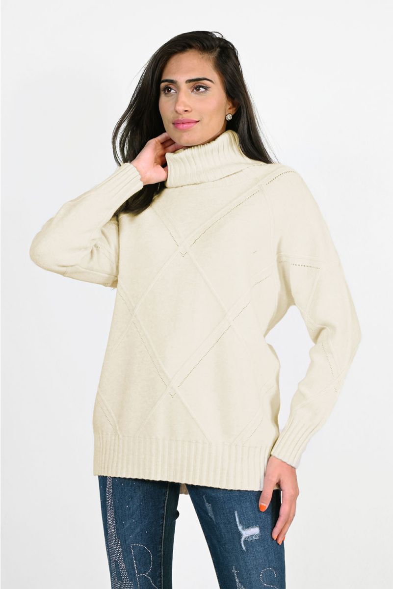 Frank Lyman Beige Knit Sweater Style 223438U