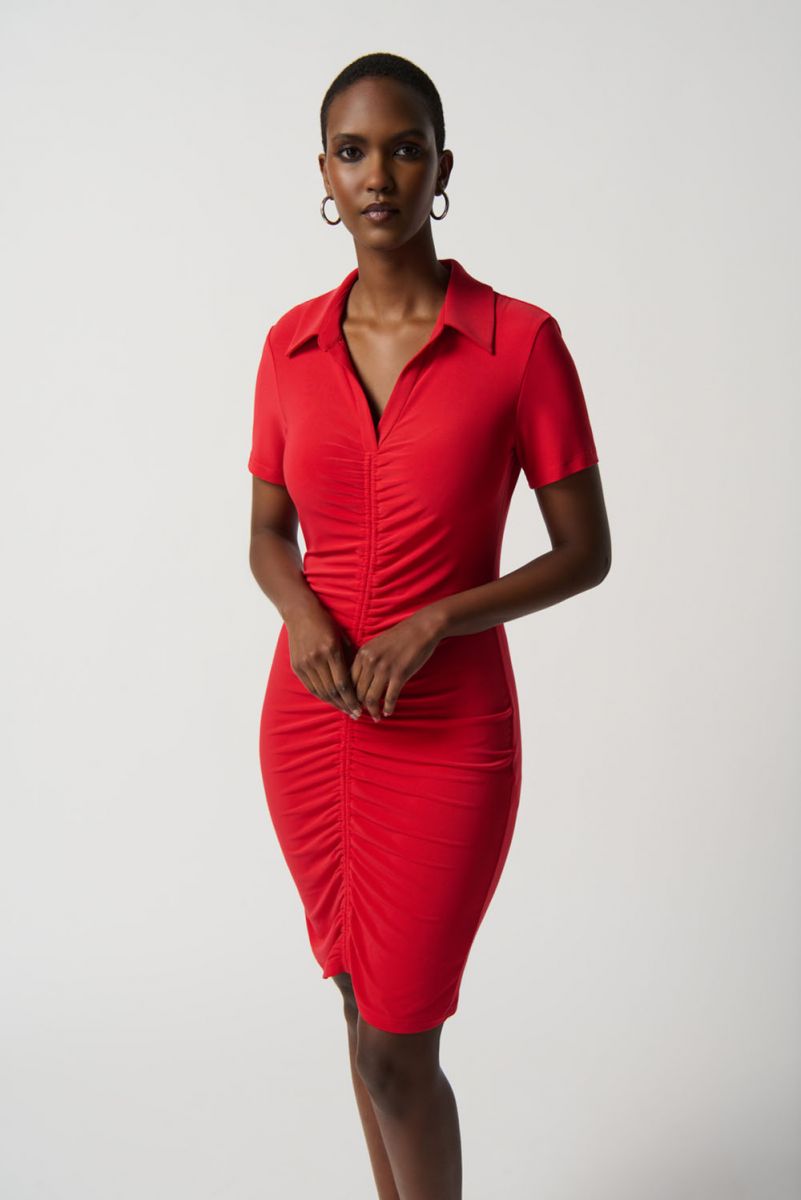 Joseph Ribkoff Magma Red Dress Style 231101