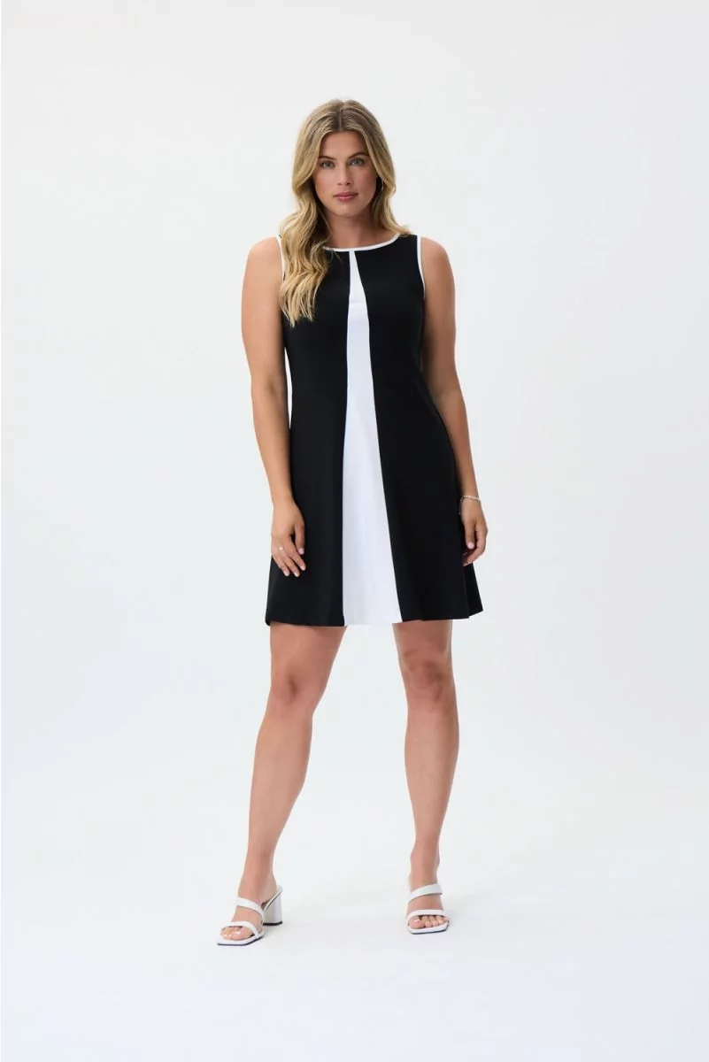 Joseph Ribkoff Black/Vanilla Dress Style 231193