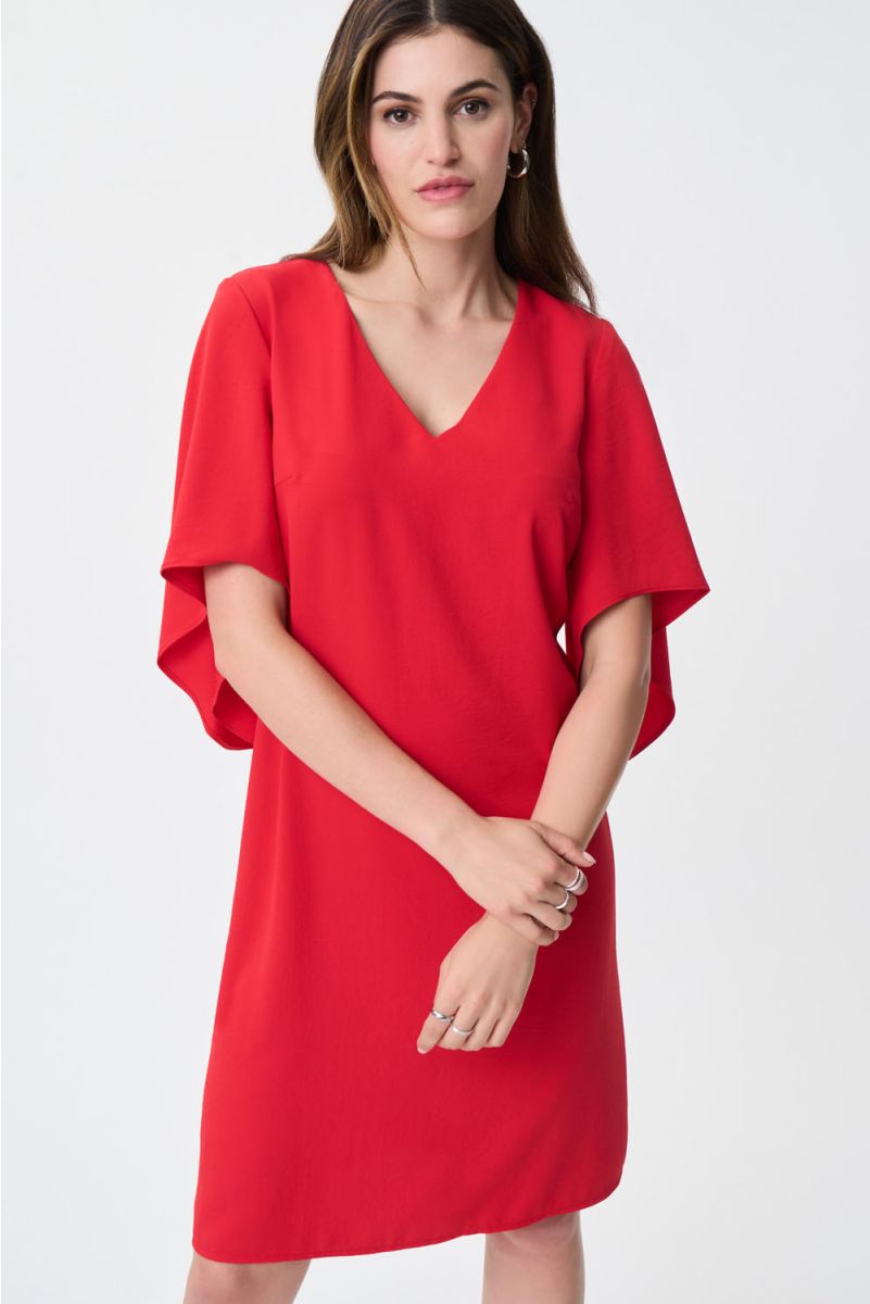 Joseph Ribkoff Magma Red Dress Style 231203