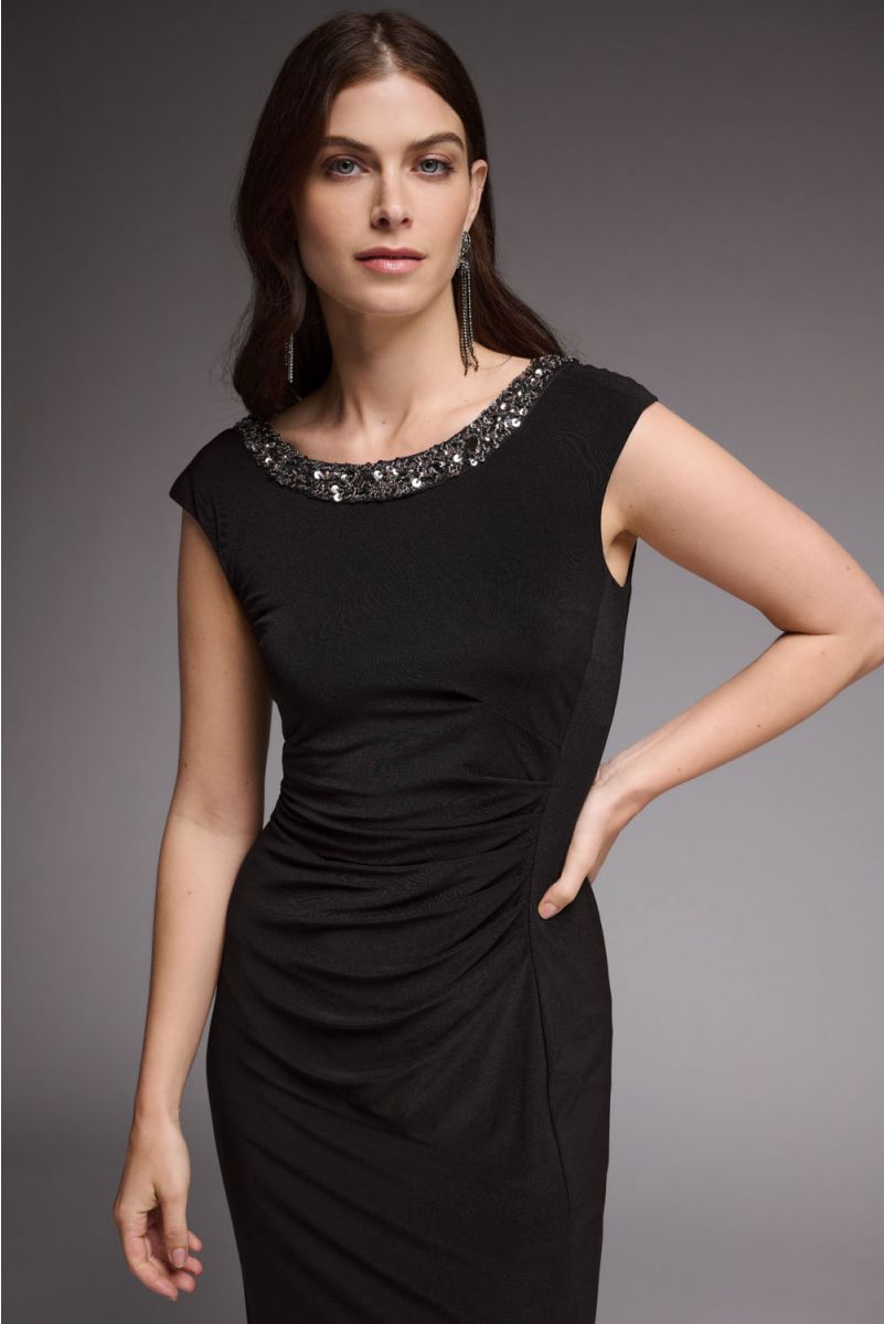 Joseph Ribkoff Black Sleeveless Dress Style 223726, 43% OFF