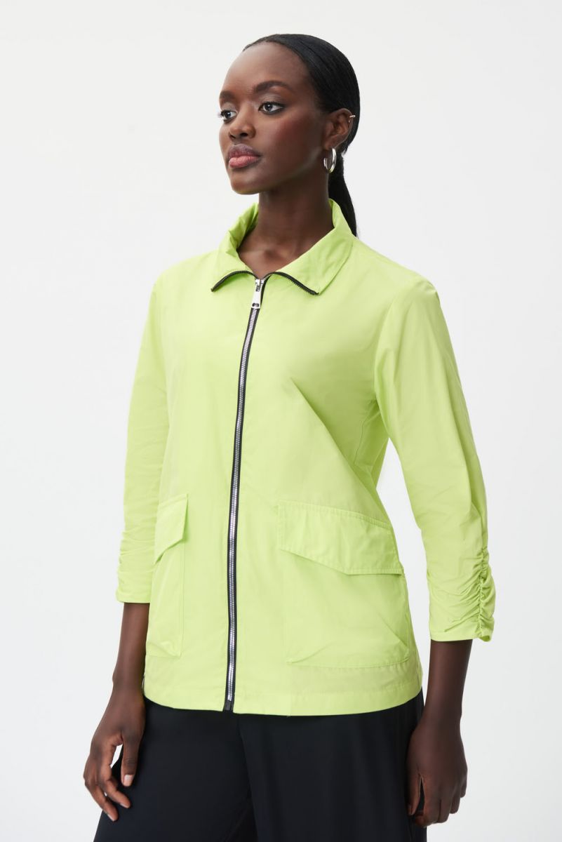 Joseph Ribkoff Exotic Lime Relaxed Fit Cargo Pocket Jacket Style