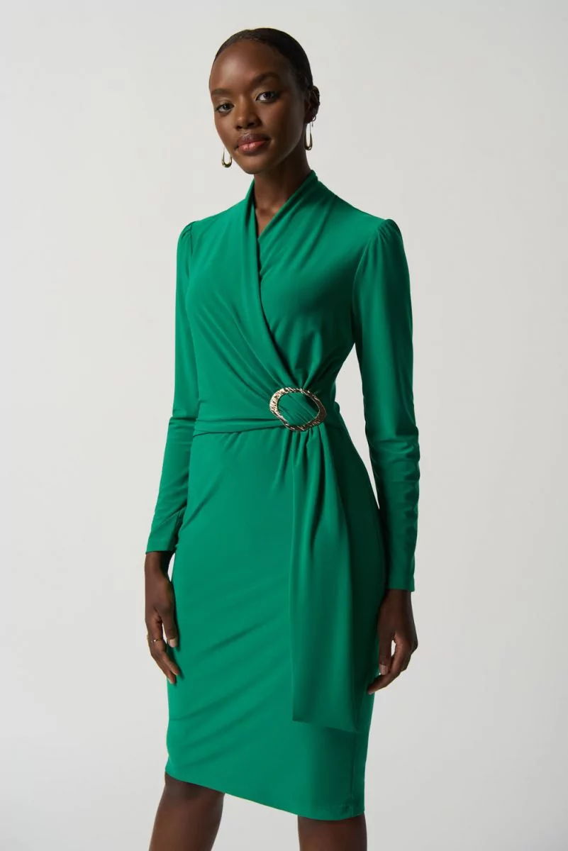 Green bell sleeve dress hotsell