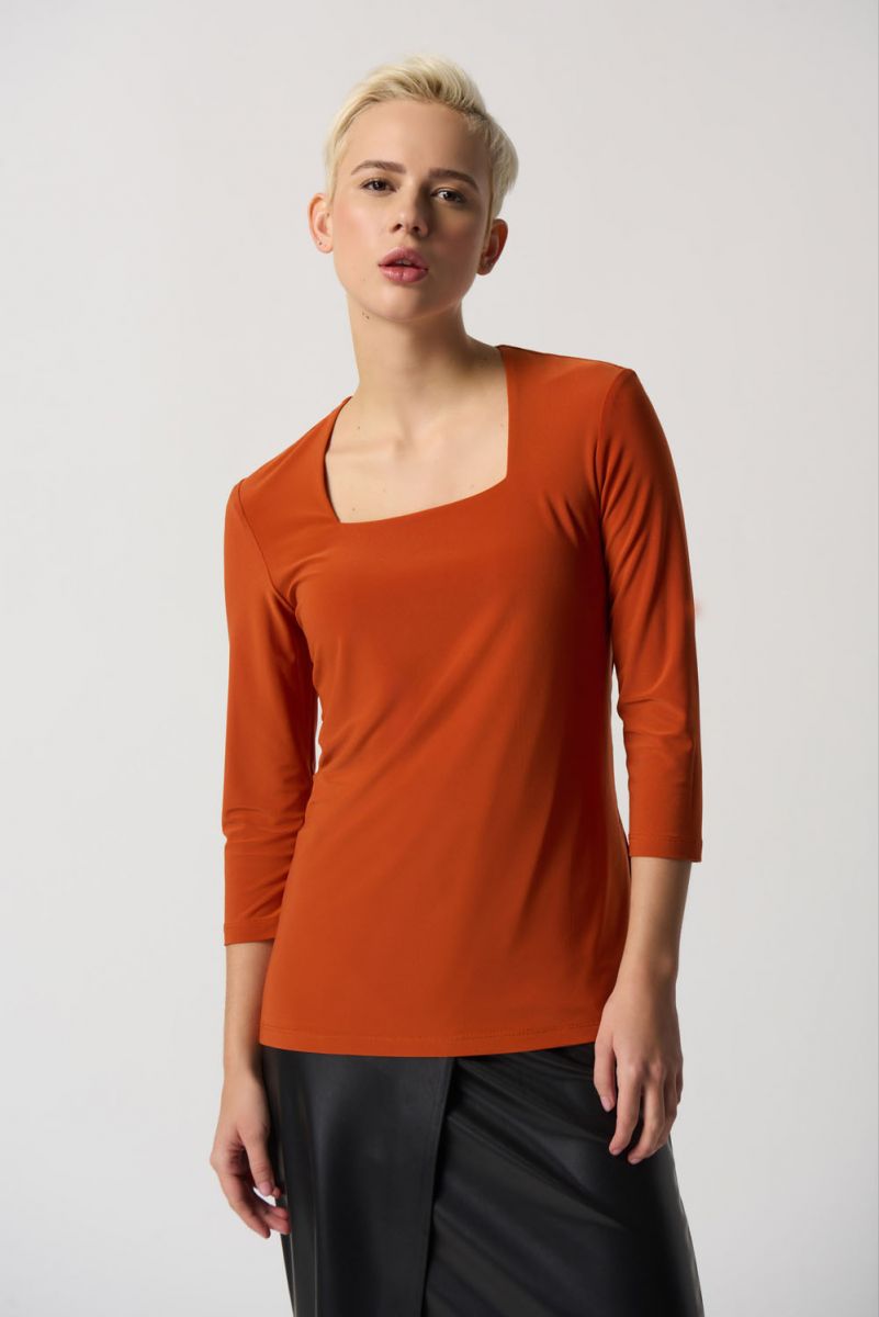 Joseph Ribkoff Tandoori Square Neck Top Style 233185