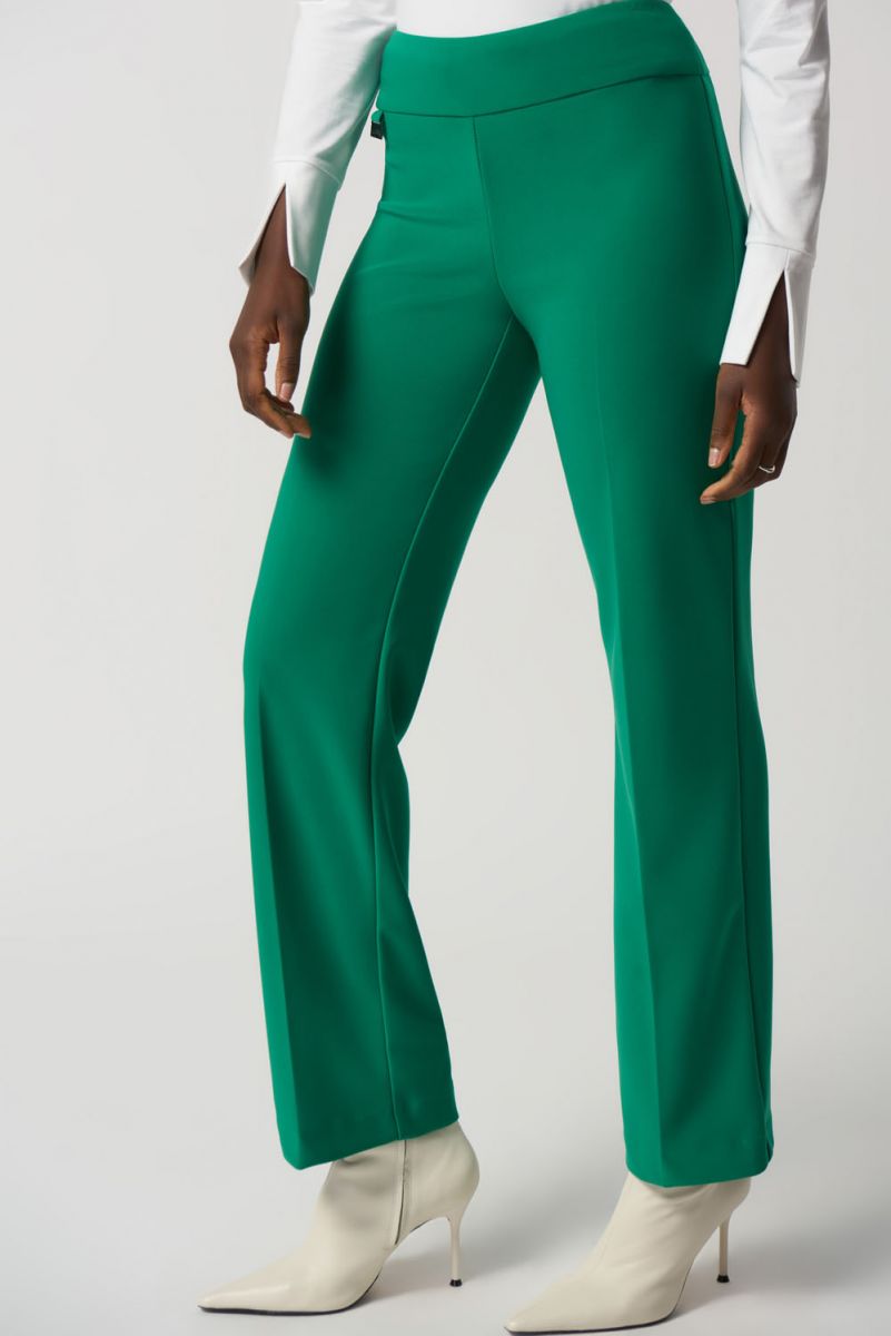 Bottle Green Cotton Trouser For Women | Solid Regular Fit | सादा /SAADAA