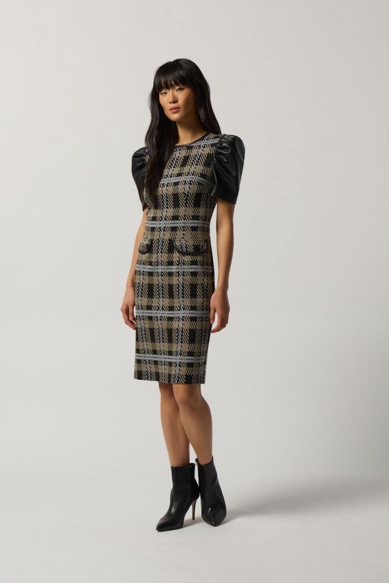 Chequered Jacquard Knit Dresswear Fabric. FREE delivery available