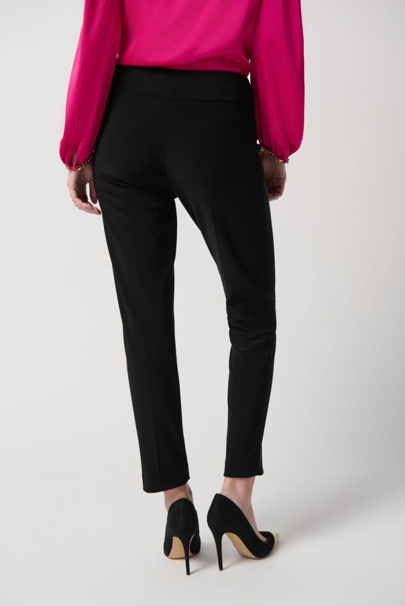 Faux Leather Slim Fit Pull-On Pants-Joseph Ribkoff