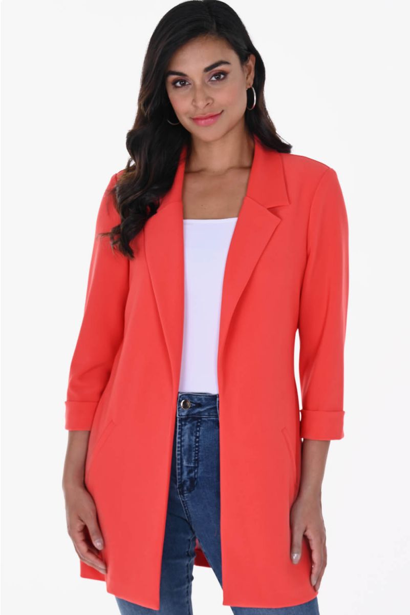 Frank Lyman Orange Knit Jacket Style 236005