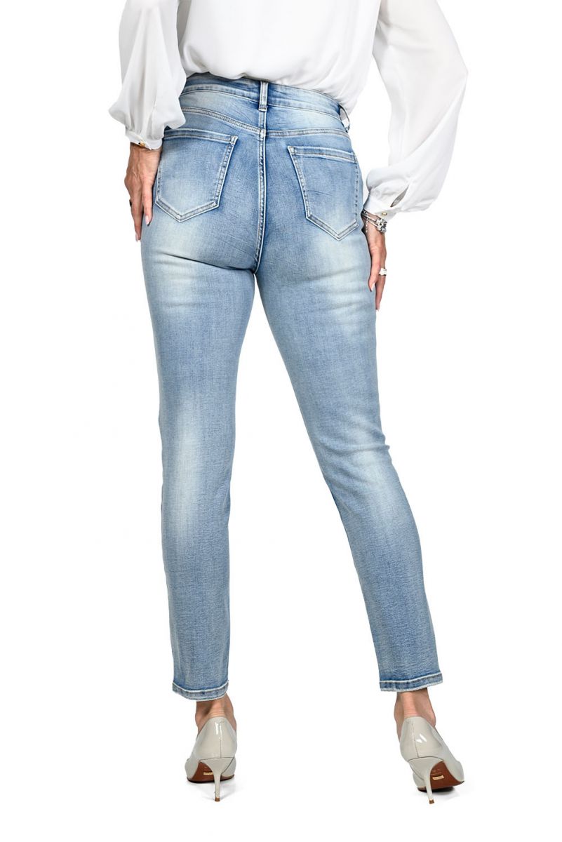 Bow Detail Capri Jeans Style 241913