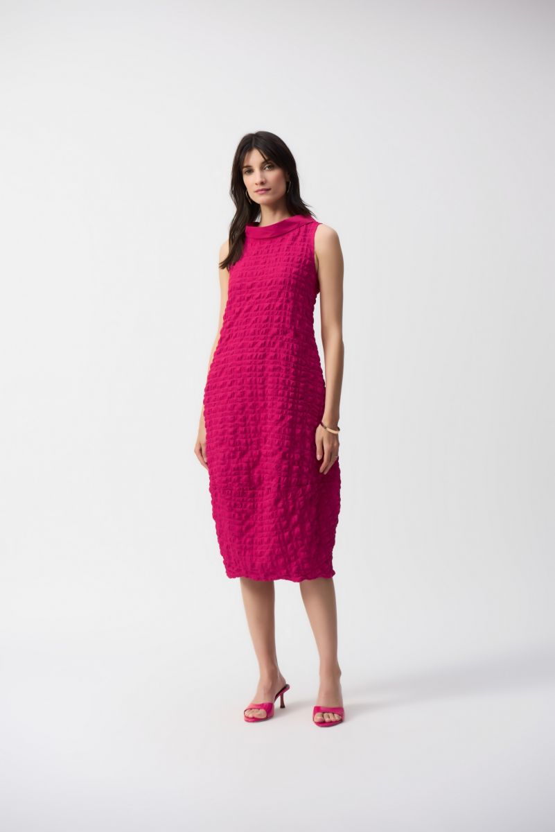 Joseph Ribkoff Geranium Textured Sleeveless Cocoon Dress Style 241204.