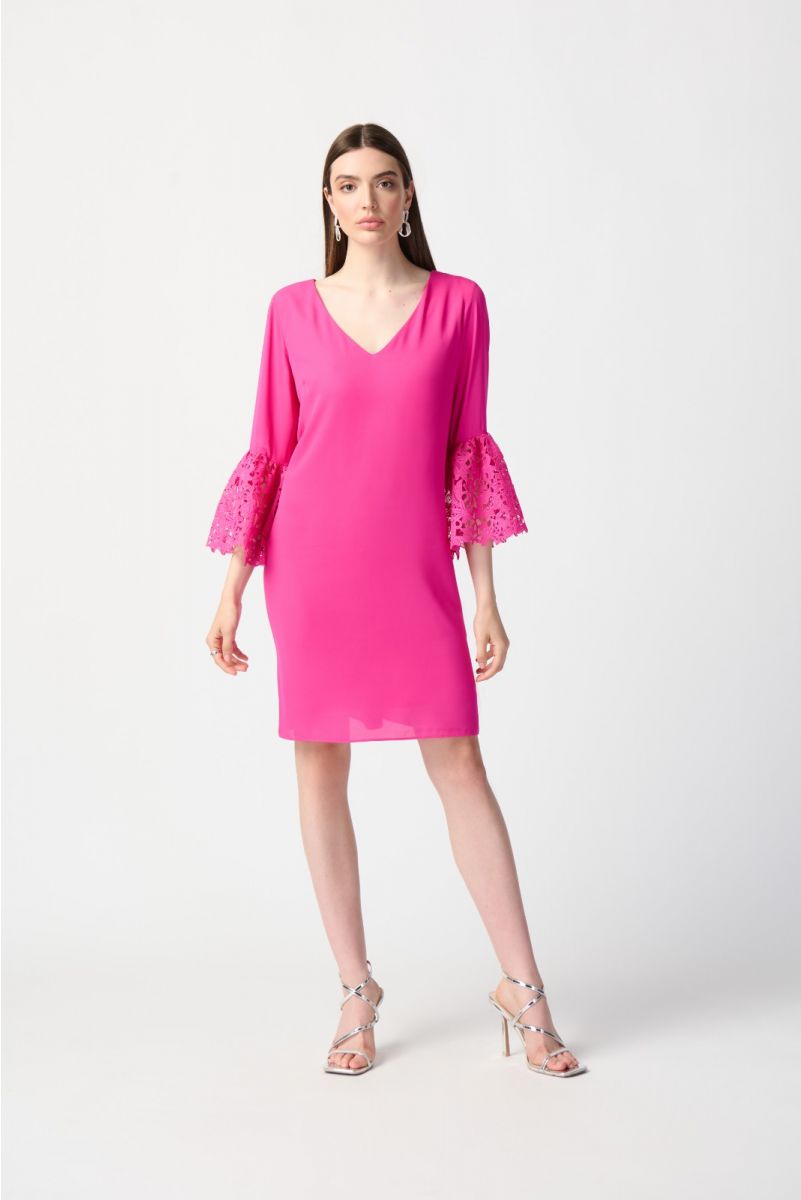 Joseph Ribkoff Ultra Pink Trapeze Dress Style 241252