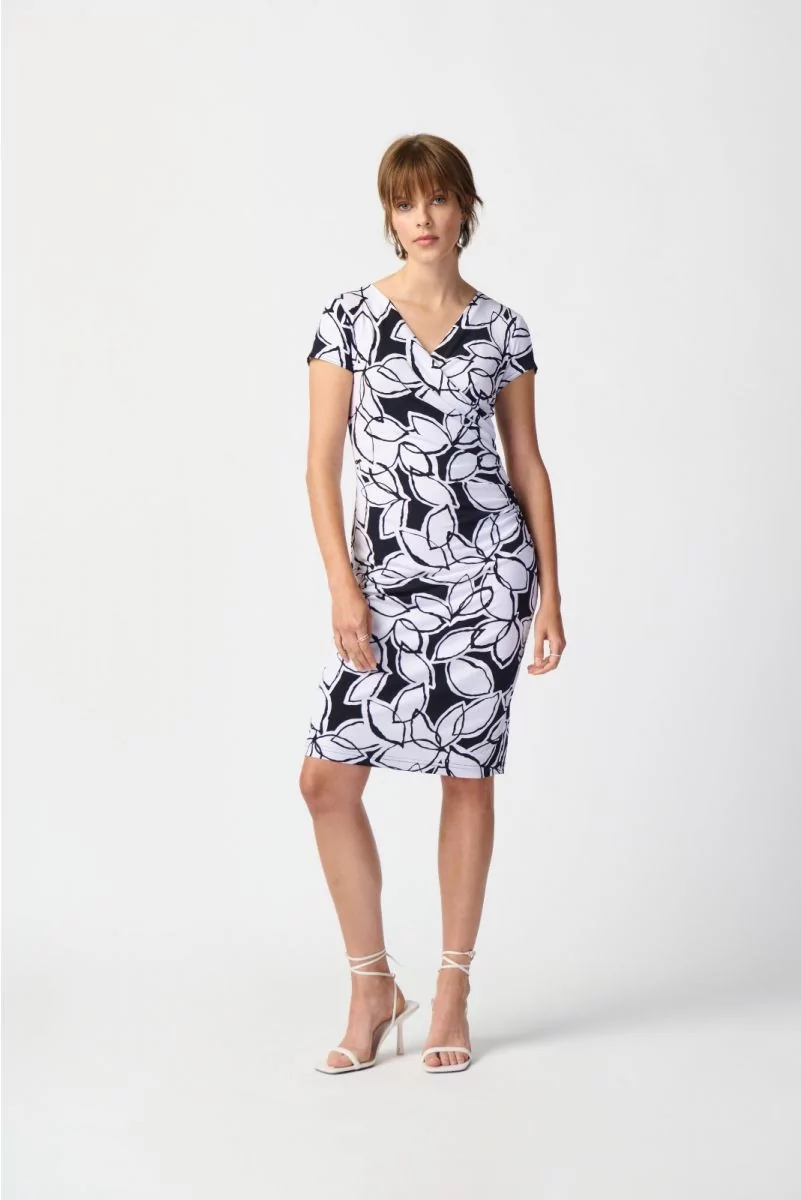 Leaf top wrap dress