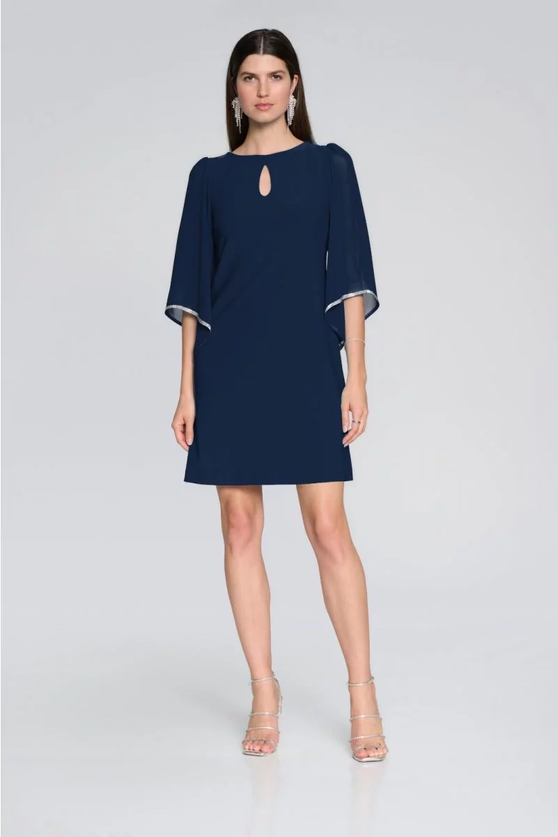 Chiffon shift dress outlet with sleeves