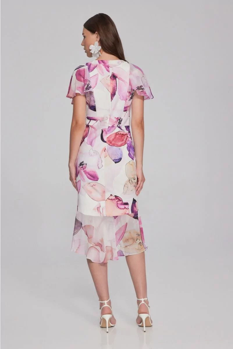 NWT JOSEPH RIBKOFFnWrap Front Floral Dress high quality Style 221344nnSize 12