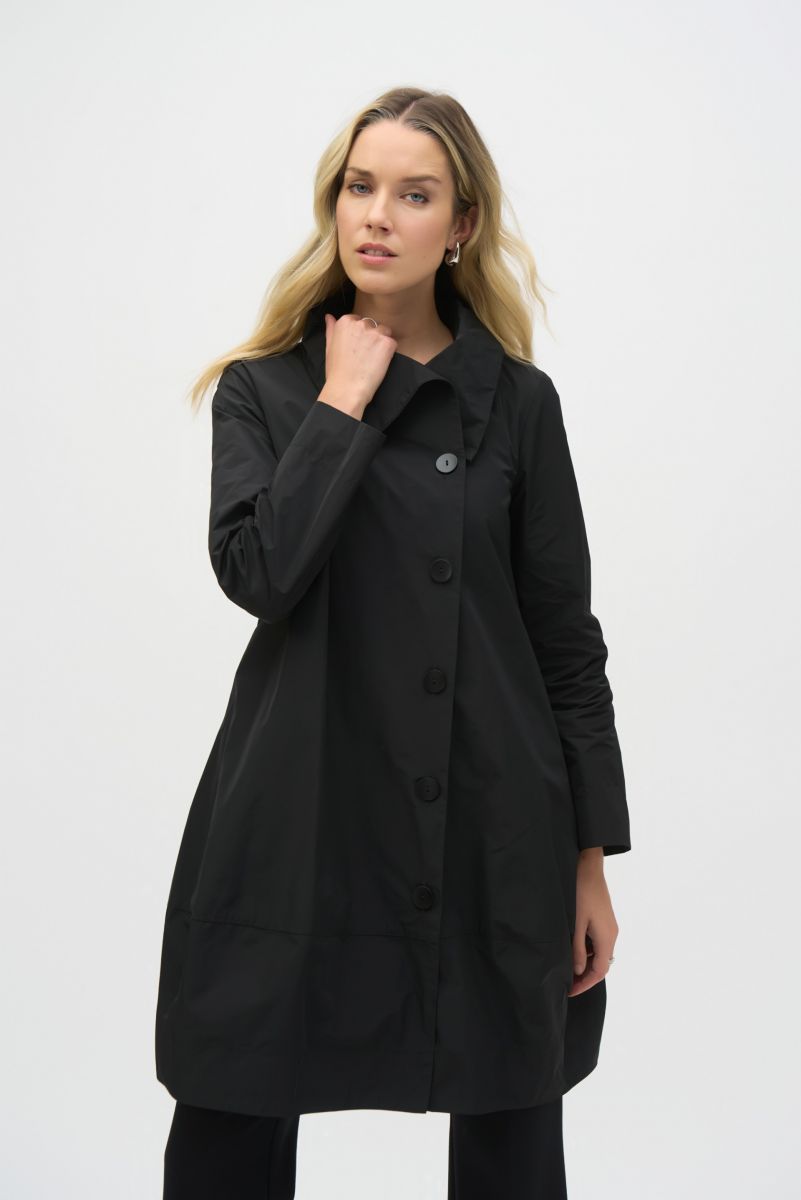 Joseph Ribkoff Black Cocoon Coat Style 243038