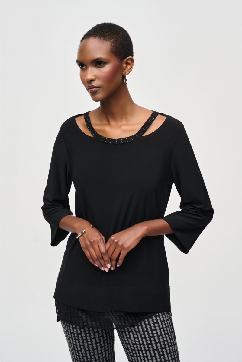 Joseph Ribkoff Black Straight Tunic Style 243109