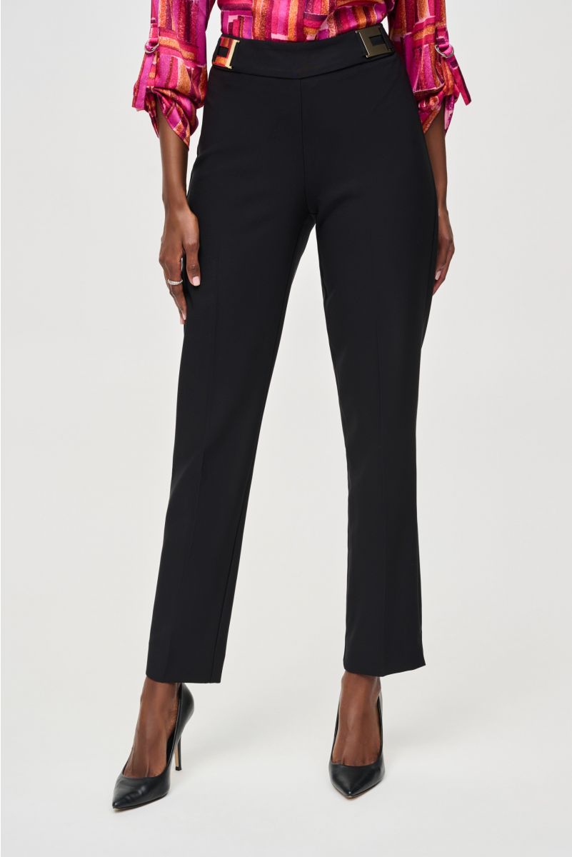 Joseph Ribkoff Black Slim Pull-On Pants Style 243145