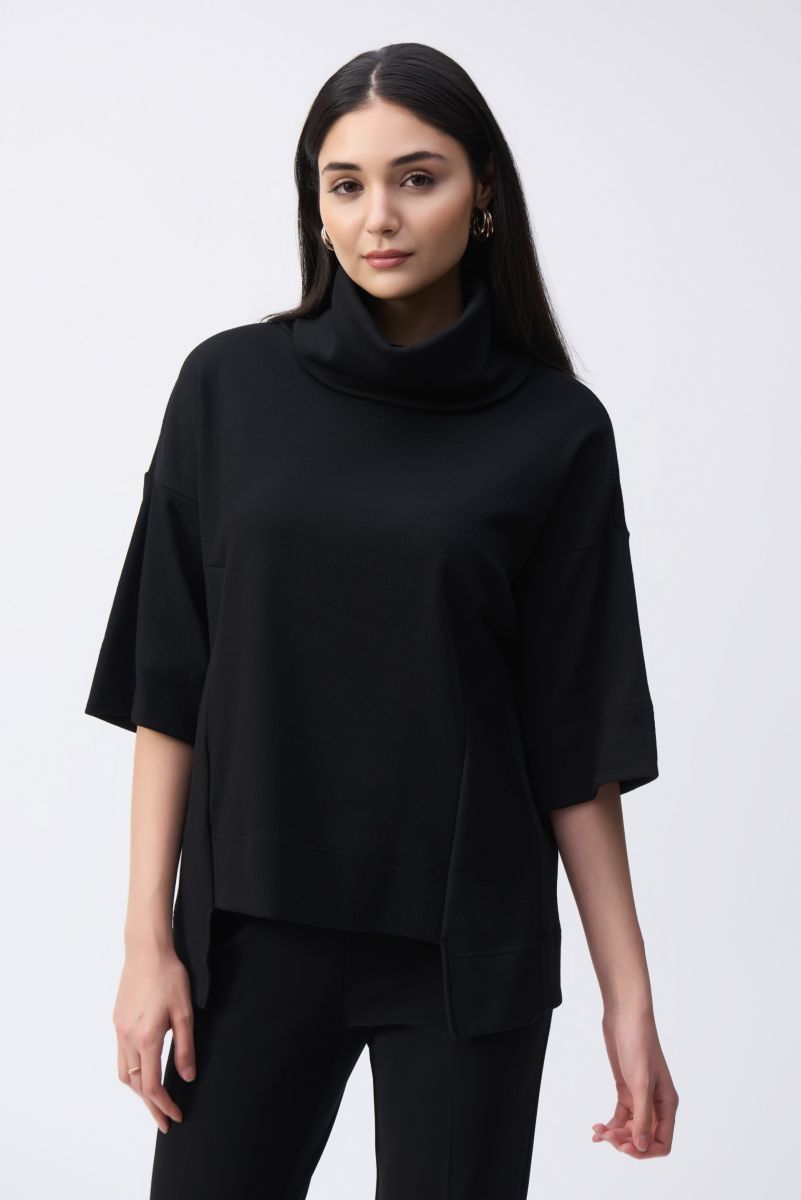 Joseph Ribkoff Black Long Boxy Top Style 243165