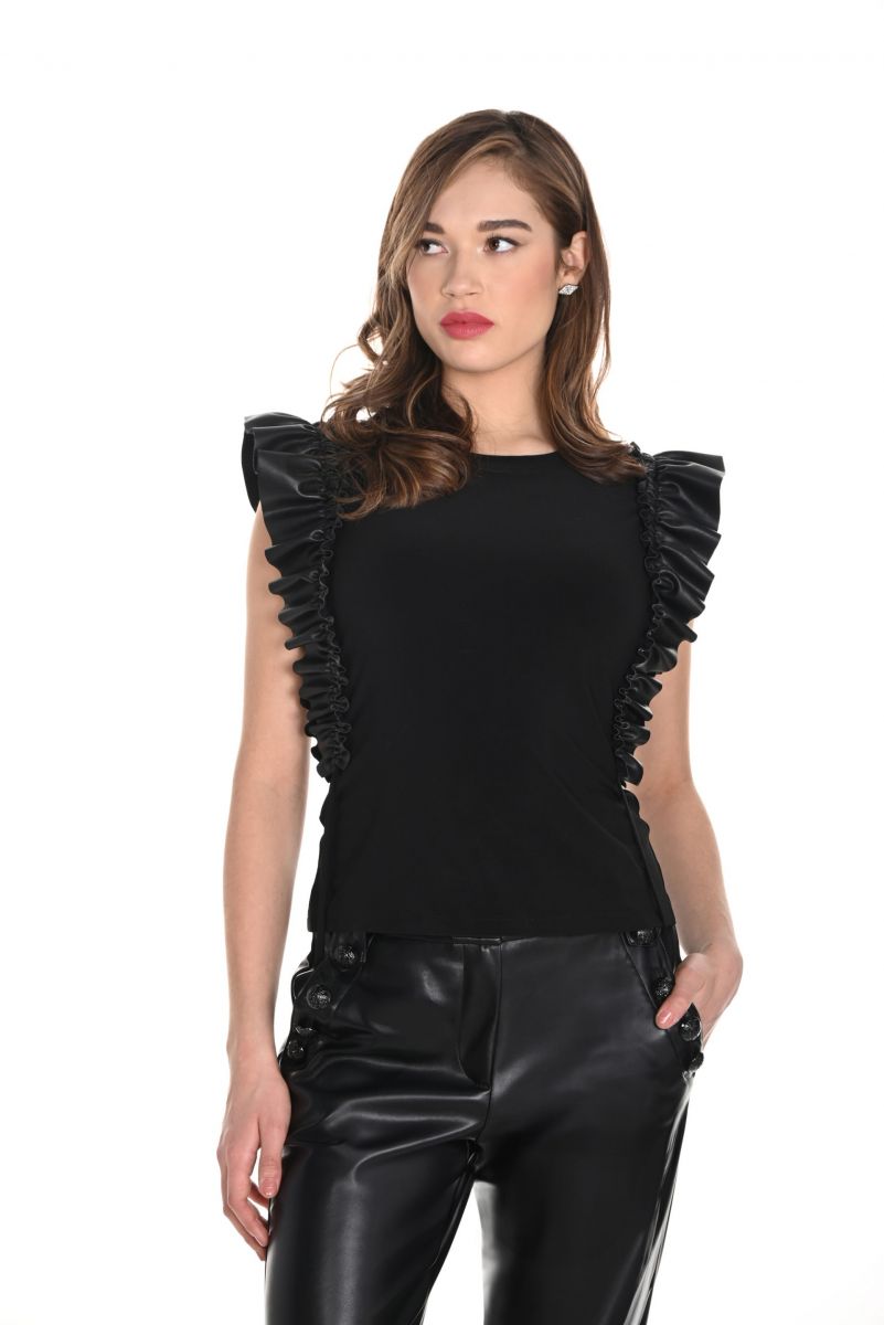 Frank Lyman Black Sleeveless Top Style 244102