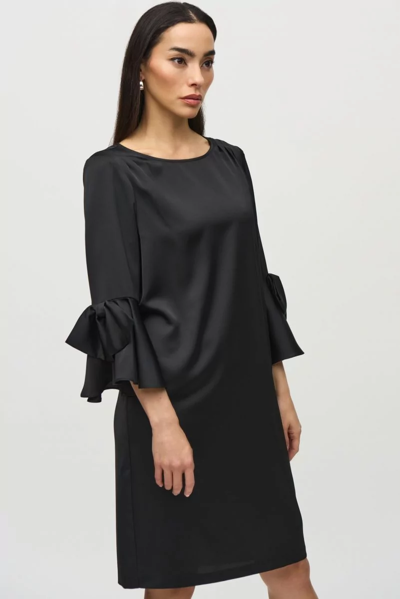 Bishop + Young Caroline Black Ruffle Trim Ruffle buy Sleeves Dress NWT Size S