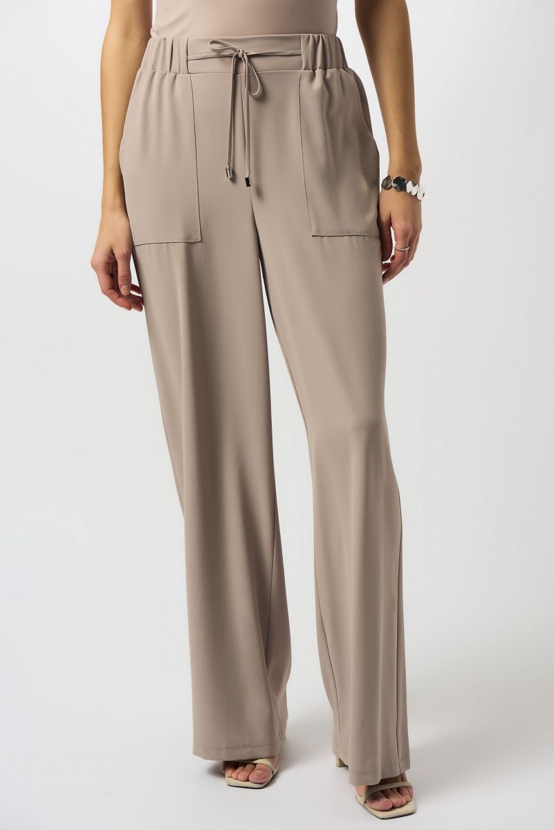 Joseph Ribkoff Dune Textured Wide-Leg Pants Style 251185