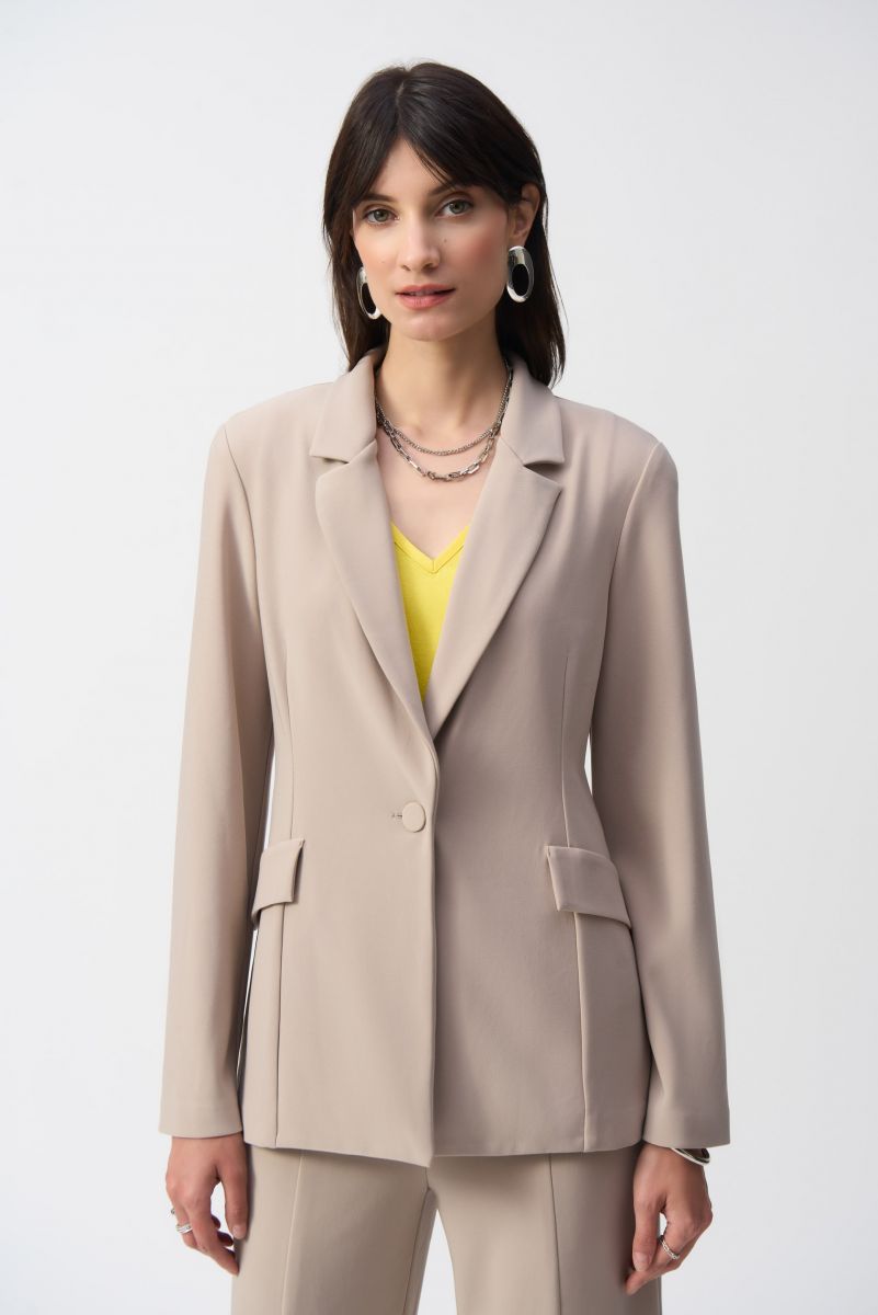 Joseph Ribkoff Dune Silky Knit Straight Blazer Style 251240