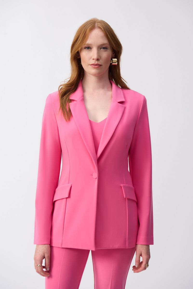 Joseph Ribkoff Bubble Gum Silky Knit Straight Blazer Style 251240.