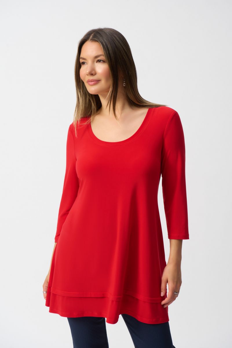 Joseph Ribkoff Radian Red Flared Tunic Style 251969