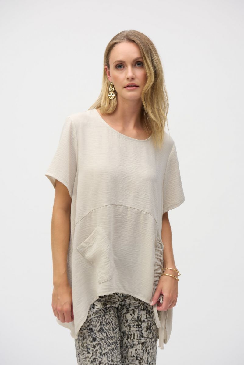 Joseph Ribkoff Moonstone Asymmetrical Boxy Top Style 252071