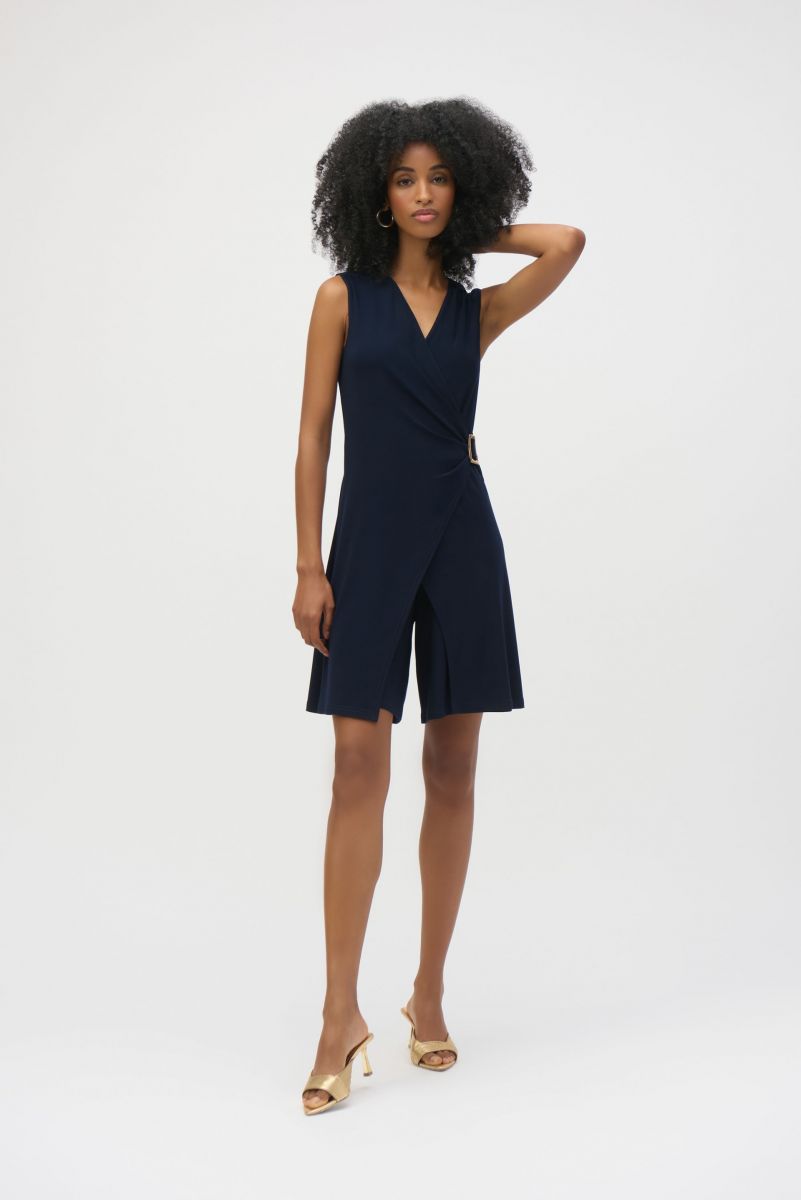 Joseph Ribkoff Midnight Blue Wide-Leg Jumpsuit Style 252099