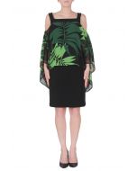 Joseph Ribkoff Black/Green/Lime Dress Style 172624