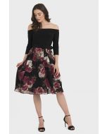Joseph Ribkoff Black/Multi Dress Style 194678