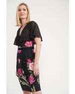 Joseph Ribkoff Floral Print Sheer Cover Dress Style 203355