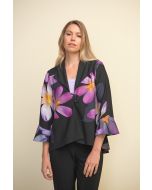 Joseph Ribkoff Black/Purple/Multi Floral Jacket Style 211395