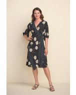 Joseph Ribkoff Multi Floral & Polka Dot Dress Style 212149